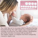 Nipple Rulers, Flange Inserts Sizing Measurement Tool for Breast Pump, Soft Silicone Flange Size Measure, Nipple Measuring for New Mums/Women