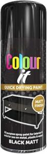 All Purpose Black MATT 400ML - Professional Satin Finish Spray Wood Color Paint