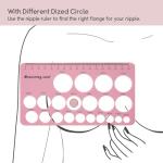 Nipple Rulers, Flange Inserts Sizing Measurement Tool for Breast Pump, Soft Silicone Flange Size Measure, Nipple Measuring for New Mums/Women