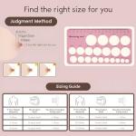 Nipple Rulers, Flange Inserts Sizing Measurement Tool for Breast Pump, Soft Silicone Flange Size Measure, Nipple Measuring for New Mums/Women