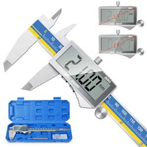 Digital Vernier Caliper, Preciva Electronic Calipers 150mm Blue with Extraordinary LCD Screen, Precision Tool Micrometer Stainless Steel with Mm/Inch Conversion, Splash Resistant