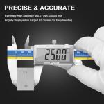 Digital Vernier Caliper, Preciva Electronic Calipers 150mm Blue with Extraordinary LCD Screen, Precision Tool Micrometer Stainless Steel with Mm/Inch Conversion, Splash Resistant