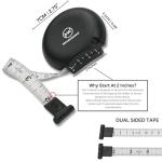 MeasureWiz Body Tape Measure - 80 Inch 200 cm Retractable Mini Measuring Tool - Tracker for Weight Loss & Body Fat Measurements - Waist/Bra Measurement Kit