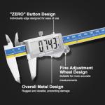 Digital Vernier Caliper, Preciva Electronic Calipers 150mm Blue with Extraordinary LCD Screen, Precision Tool Micrometer Stainless Steel with Mm/Inch Conversion, Splash Resistant