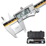 Preciva Digital Vernier Caliper, 150mm Calipers Gauge Micrometer with Clear LCD Screen, Precision Metal Measuring Tool Stainless Steel with Inch/mm Conversion