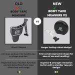 MeasureWiz Body Tape Measure - 80 Inch 200 cm Retractable Mini Measuring Tool - Tracker for Weight Loss & Body Fat Measurements - Waist/Bra Measurement Kit