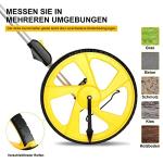 Zozen Measuring/Trundle Wheel in meters-3-Piece, Foldable | Metric Units [Up to 9,999.9m], Rolling Measurement with Carrying Backbag, One Key to Reset/Kickstand to Keep Stand | Starting Point Arrow.