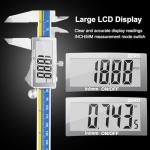 Digital Vernier Caliper, Preciva Electronic Calipers 150mm Blue with Extraordinary LCD Screen, Precision Tool Micrometer Stainless Steel with Mm/Inch Conversion, Splash Resistant