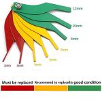 2 Set Brake Pad Thickness Measuring Ruler Automotive Tools Brake Pad Thickness Gauge Measuring Ruler