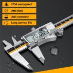 Preciva Digital Vernier Caliper, 150mm Calipers Gauge Micrometer with Clear LCD Screen, Precision Metal Measuring Tool Stainless Steel with Inch/mm Conversion