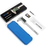 Ueznirn Digital Caliper, 150mm Stainless Steel Vernier Calipers Measuring Tool with Large LCD Screen, IP54 Waterproof Micrometer Digital Calipers with Inch/mm Conversion for Industrial/Household/DIY