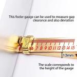 EUTEEWAL Door Gap Measuring Tool, 1-15mm Fire Door Gap Gauge Checker Tool Engineering Ruler, Feeler Gauges for House Engineering Inspection Flatness Measuring Tool Ruler (0.5mm)