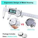 Kynup Digital Caliper 150mm, Stainless Steel Electronic Vernier Calipers with Large LCD, Precision Measuring Tool, Inch/Millimeter/Fraction Conversion, Auto-Off Function(6 Inch)