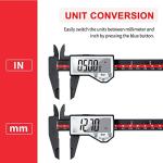 Digital Vernier Caliper 0-6" | Electronic Caliper with Auto-Off Feature | Large LCD Screen | Inch/Millimeter ConversionPrecision Measuring Tool for Length, Depth, Inner & Outer Diameter Measurements