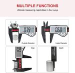 Digital Vernier Caliper 0-6" | Electronic Caliper with Auto-Off Feature | Large LCD Screen | Inch/Millimeter ConversionPrecision Measuring Tool for Length, Depth, Inner & Outer Diameter Measurements