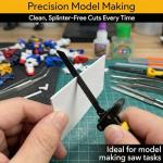 Magicbox 10 in 1 Model Mini Hand Saw Set, Interchangeable Craft Saw Tool Set with 2 Needle Files, 8 Mini Blades for Cutting Branches and Model Making, Craft Tools