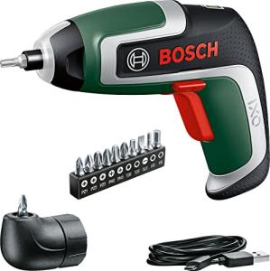 Bosch Home and Garden IXO Cordless Screwdriver (7th Generation, 3.6V, 2.0Ah, 5.5Nm, with Micro USB Cable, Includes Angle Attachment, Screws up to 190 Screws, in Box) - Amazon Edition