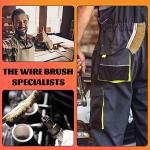 MIVITOOM Hand Wire Brush Set 4 Pcs with Stainless Steel Brush and Brass Brush,Wire Brush for Cleaning Rust, Paint and Welding Slag (2 Big,2 Small)