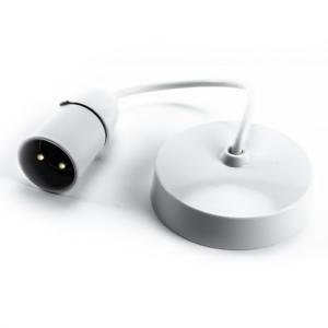 Status Ceiling Pendant Light Fitting, 6‑Inch White Bayonet (B22) Pendant for Ceiling, Pre‑Wired with Cord Grip, Indoor Lighting Fixture, S6INCPB4