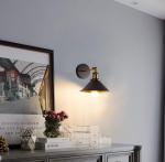 LEDSone Industrial Wall Light, Vintage Black Wall Sconce Adjustable Antique Wall Lighting E27 for Restaurants Galleries Aisle Kitchen Bedroom 2 Pack