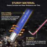 AMTOVL Hex Key Set, 9PCS Metric Allen Key Set, 1.5-10MM, Anti-Slip Long Hex End Wrench Set, Color Coding for Disassembling Mechanical Equipment, Vehicle, and Bicycle Repairs