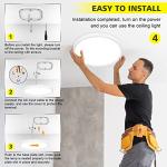 Befurglor 24W LED Ceiling Light Ø 28.5cm, 5000K Daylight White 2200LM Modern Light Fittings Ceilings,150W Equivalent, IP44 Waterproof LED Bathroom Light, for Living Room,Bedroom, Kitchen, Office