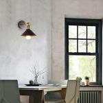 LEDSone Industrial Wall Light, Vintage Black Wall Sconce Adjustable Antique Wall Lighting E27 for Restaurants Galleries Aisle Kitchen Bedroom 2 Pack