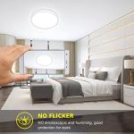 Befurglor 24W LED Ceiling Light Ø 28.5cm, 5000K Daylight White 2200LM Modern Light Fittings Ceilings,150W Equivalent, IP44 Waterproof LED Bathroom Light, for Living Room,Bedroom, Kitchen, Office