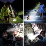 Blukar Head Torch Rechargeable, 2000L Super Bright LED Headlamp Headlight with Sensor Control, 6 Light Modes, IPX5 Waterproof, 30 Hrs Runtime for Power Cuts, Emergency, Running, Hiking etc.