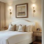 Dehobo Battery-Operated Wall Sconces with Fabric Shade, Rechargeable LED Wall Lights Set of 2, Dimmable Wireless Lamp with 3 Color Temperature, 12 RGB and Remote for Bedroom Living Room Hallway