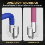 AMTOVL Hex Key Set, 9PCS Metric Allen Key Set, 1.5-10MM, Anti-Slip Long Hex End Wrench Set, Color Coding for Disassembling Mechanical Equipment, Vehicle, and Bicycle Repairs