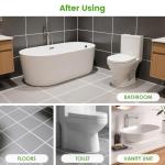 Caulking Tool 5 in 1 Silicone Caulking Grout Removal Sealant Finishing Tool with Grout Scraper, 6 Exchange Silicone Pads, Adhesive Residue Scraper Seam Repair Kit for Kitchen Bathroom White