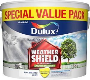 Dulux Weathershield Smooth White Masonry,Acrylic Paint 7.5L