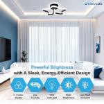 OTRAMUS 50W LED Ceiling Light | Eye Protection Anti Flicker Ceiling Lamp | High CRI Ra≥97 | 3 Color Mode Warm, Cool & Natural White | Soft Light for Bedroom Living Room & More (Star)