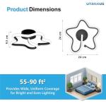 OTRAMUS 50W LED Ceiling Light | Eye Protection Anti Flicker Ceiling Lamp | High CRI Ra≥97 | 3 Color Mode Warm, Cool & Natural White | Soft Light for Bedroom Living Room & More (Star)