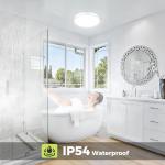 hepside LED Ceiling Light,3000K/4000K/6500K 3 Color Temperature, Waterproof IP54 LED Bathroom Light, Modern,Round Flush Ceiling Lamp for Bathroom, Kitchen,Bedroom,Hallway,Living Room, Bulkhead