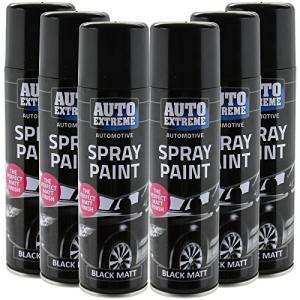 Black Matt Aerosol Spray Cans 250ml Car Auto Extreme Spray Paint (6)