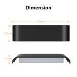 OOWOLF Indoor Led Wall Lights - 2 Pack 3000K/4500K/6000K Adjustable Color Temperature Wall Lights for Bedroom Living Room Kitchen Dining Room (Black, 2 Pack)