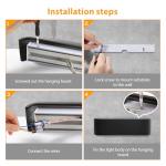 OOWOLF Indoor Led Wall Lights - 2 Pack 3000K/4500K/6000K Adjustable Color Temperature Wall Lights for Bedroom Living Room Kitchen Dining Room (Black, 2 Pack)