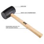 OX Trade Black Rubber Mallet - 16 oz, 160z / 450g