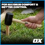 OX Trade Black Rubber Mallet - 16 oz, 160z / 450g