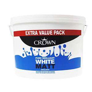 CROWN Matt Emulsion Paint 7.5L Pure Brilliant White