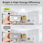 hepside LED Ceiling Light,3000K/4000K/6500K 3 Color Temperature, Waterproof IP54 LED Bathroom Light, Modern,Round Flush Ceiling Lamp for Bathroom, Kitchen,Bedroom,Hallway,Living Room, Bulkhead