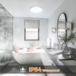 slochi Bathroom Light, 3000K/4000K/6500K 3 Color Temperature, Waterproof IP54, Small, Round, Modern, Flush Ceiling Light for Bathroom, Kitchen, Bedroom, Hallway and More