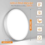 slochi Bathroom Light, 3000K/4000K/6500K 3 Color Temperature, Waterproof IP54, Small, Round, Modern, Flush Ceiling Light for Bathroom, Kitchen, Bedroom, Hallway and More