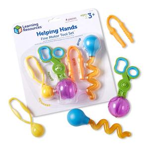 Learning Resources Helping Hands Fine Motor Tool Set, Ages 3+, Sensory Toy Gift for Kids, Strengthens Fine Motor Skills, Includes 4 Tools for Classroom & Home Learning