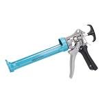 Amazon Basics Heavy Duty Sealant Caulking Gun - 310 ml (0.3 Litres) - 12:1 Thrust Ratio, Aluminium handle with plastic support grip, Blue/Grey