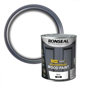 RONSEAL ASINOAUK30K 10 Year Weatherproof Paint, White Satin, 750 ml (Pack of 1)