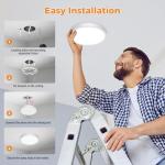 slochi Bathroom Light, 3000K/4000K/6500K 3 Color Temperature, Waterproof IP54, Small, Round, Modern, Flush Ceiling Light for Bathroom, Kitchen, Bedroom, Hallway and More