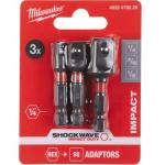 Milwaukee Shockwave Impact Socket Adaptor Set (3pc)